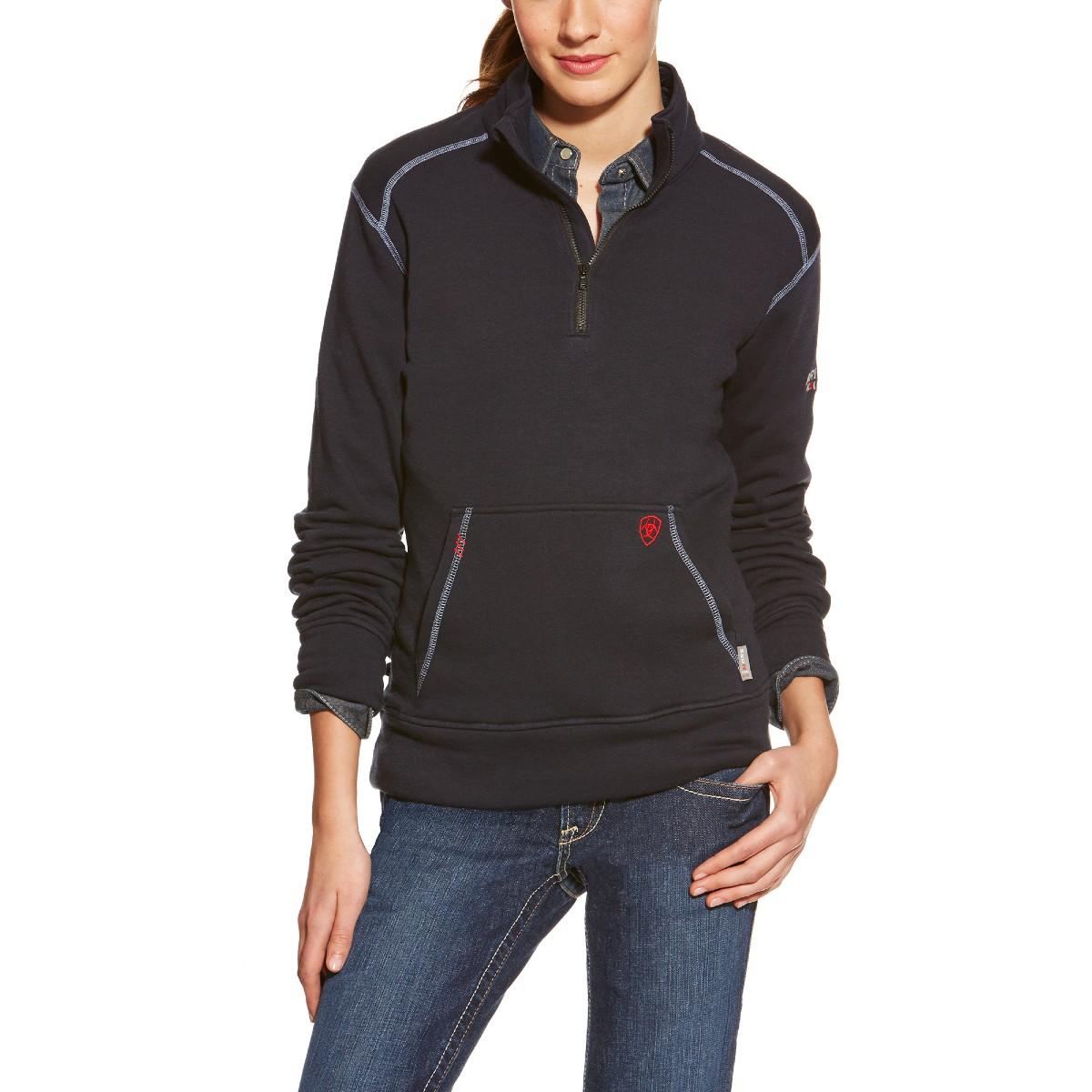 Women's FR Polartec 1/4-Zip Fleece in Black